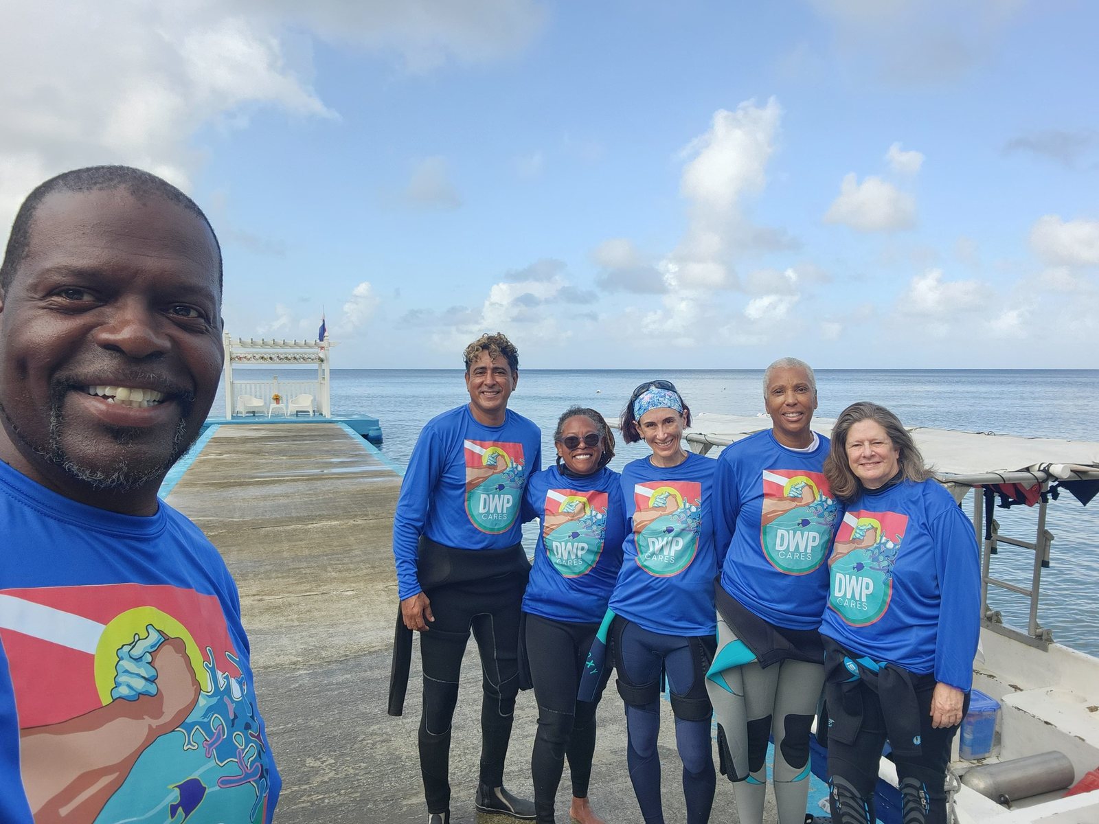 DTI CARES team on the water